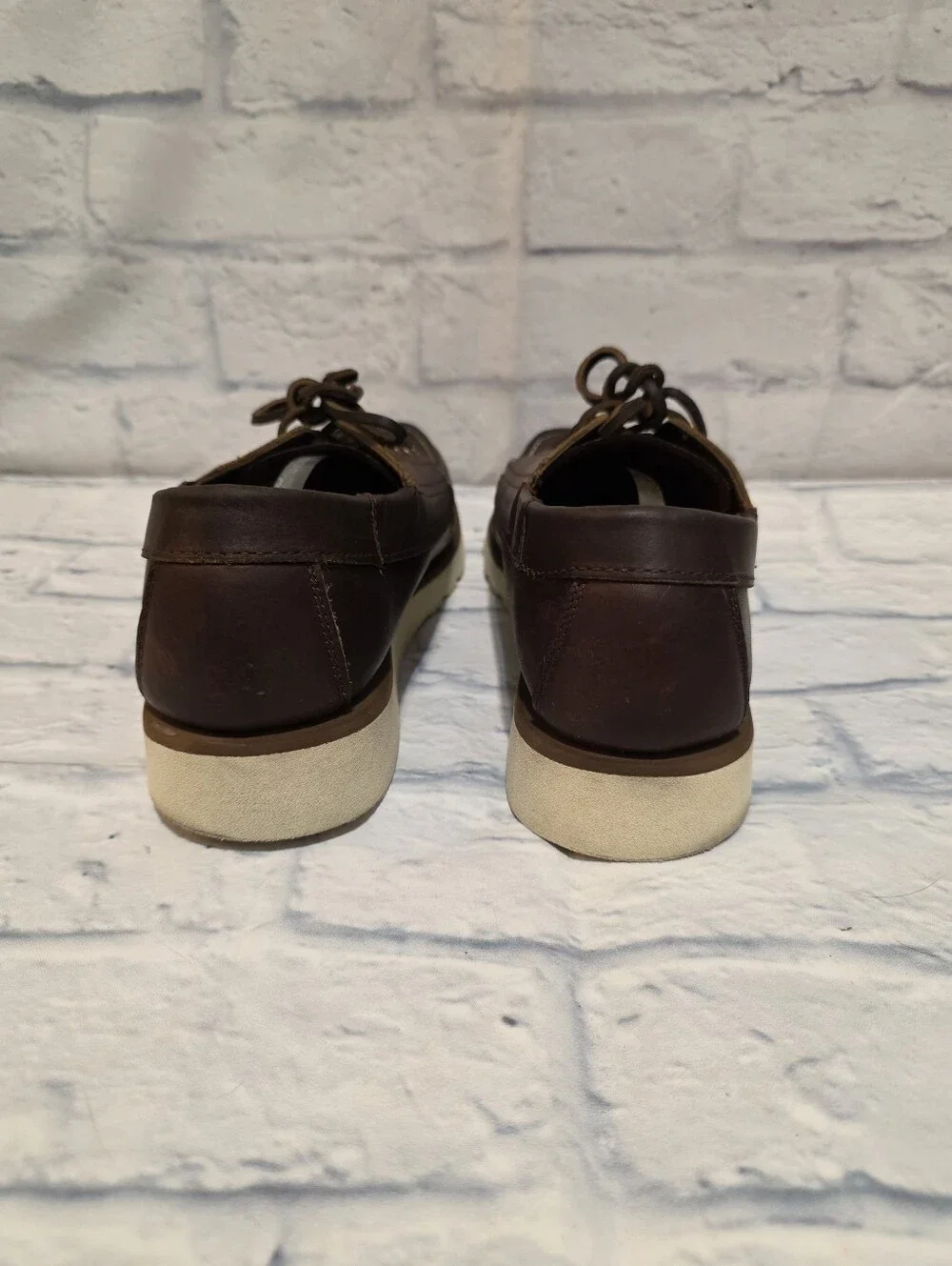 Froats Baltimore Men's Brown Leather Moc Toe Boat Shoes